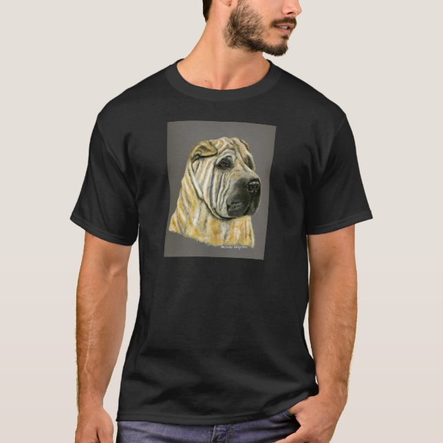 Kruger - Shar Pei Dog Art T-Shirt (Front)