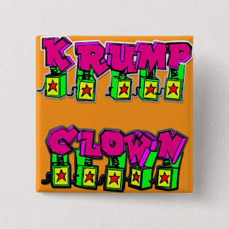 Krump Clown 15 Cm Square Badge