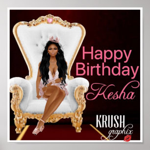 Krush Graphix by Ahsek Novel Happy Birthday Poster
