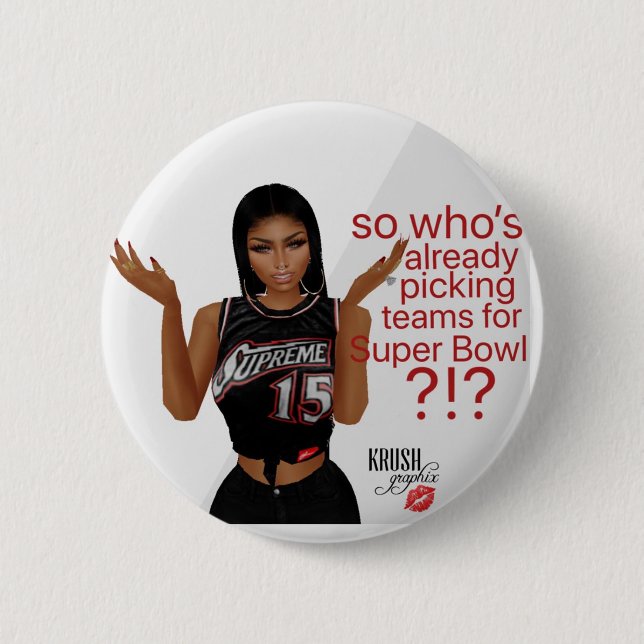 Krush Graphix by Ahsek Novel SheLovesFootball Pin (Front)