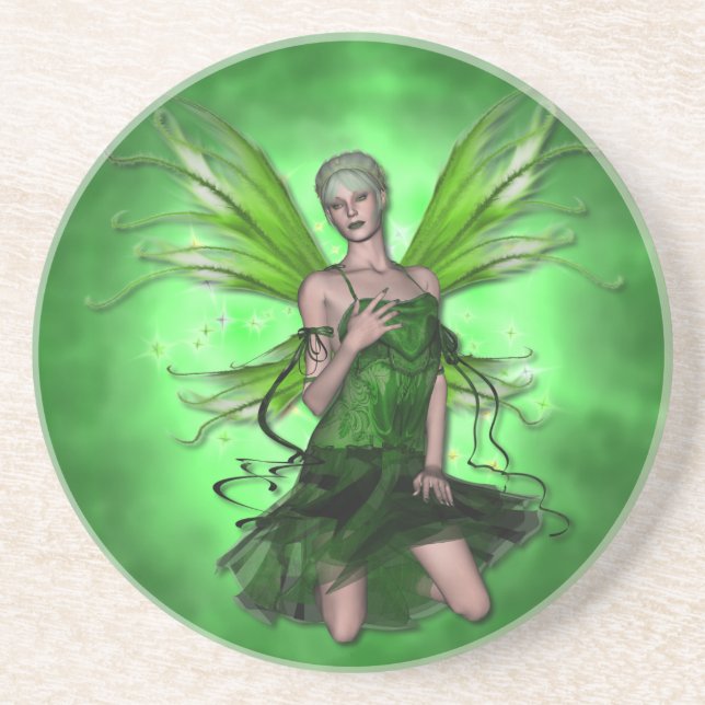 KRW Absinthe the Green Faery Fantasy Coaster (Front)