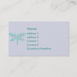 KRW Aqua Dragonfly Business Card