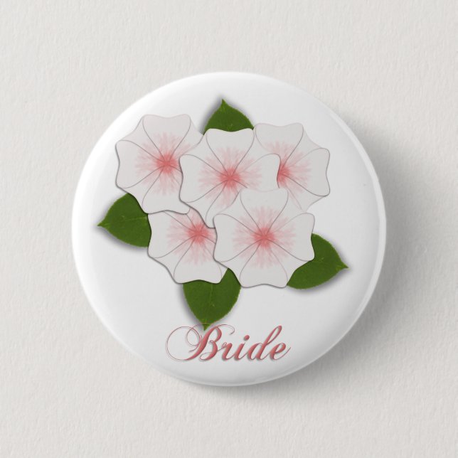 KRW Cherry Blossom Bride 6 Cm Round Badge (Front)