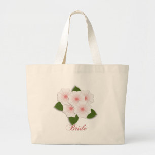KRW Cherry Blossom Bride Large Tote Bag