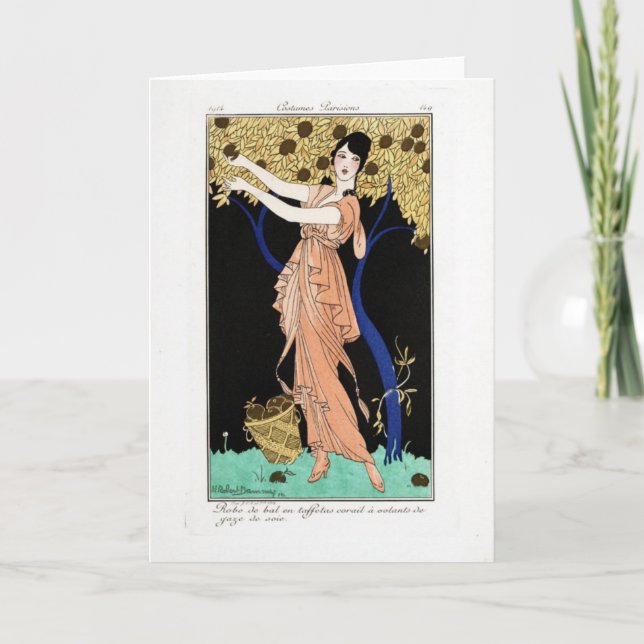 KRW Costumes Parisiens 1914 Blank Note Card (Front)