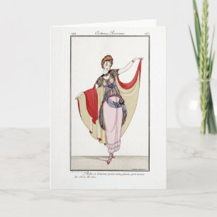 KRW Costumes Parisiens 1914 Blank Note Card