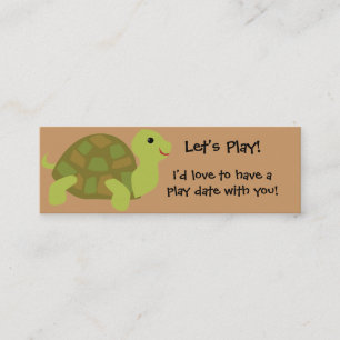 KRW Custom Cute Turtle Play Date Card