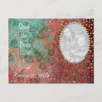 KRW Custom Indian Jewelled Photo Save the Date