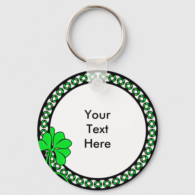 KRW Custom Irish Shamrock Circle Key Ring (Front)