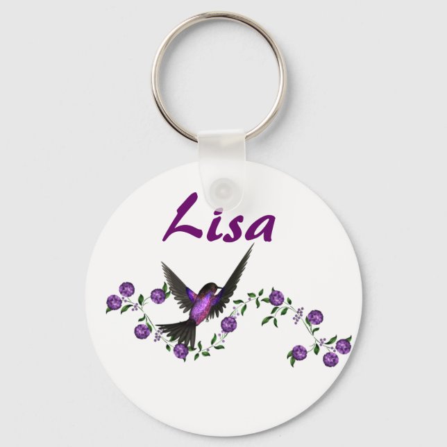 KRW Custom Name Hummingbird Keychain (Front)