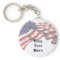 KRW Custom Text American Flag Keychain