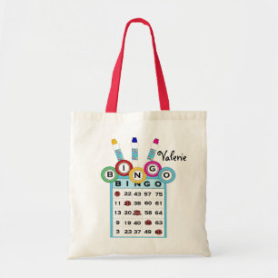 KRW Custom Text Colourful Bingo Tote Bag