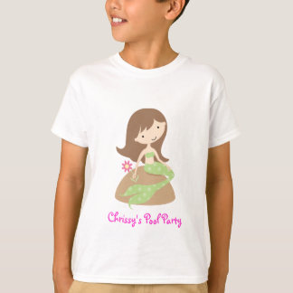KRW Cute Green Mermaid Pool Party Kid's T-Shirt
