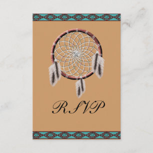 KRW Dreamcatcher Native American Wedding RSVP Card