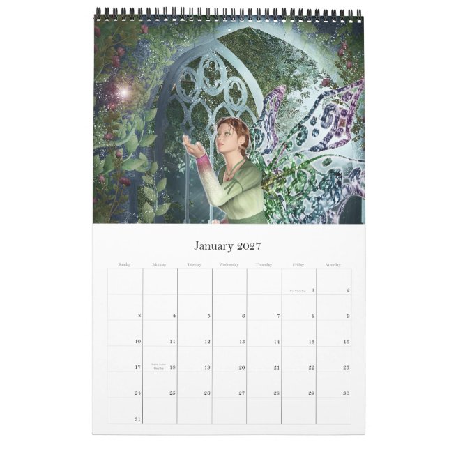 KRW Fantasy Art Portfolio Calendar (Jan 2027)