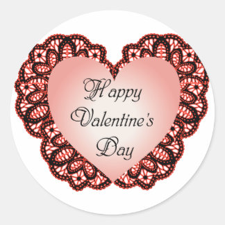 KRW Frilly Happy Valentine's Day Stickers