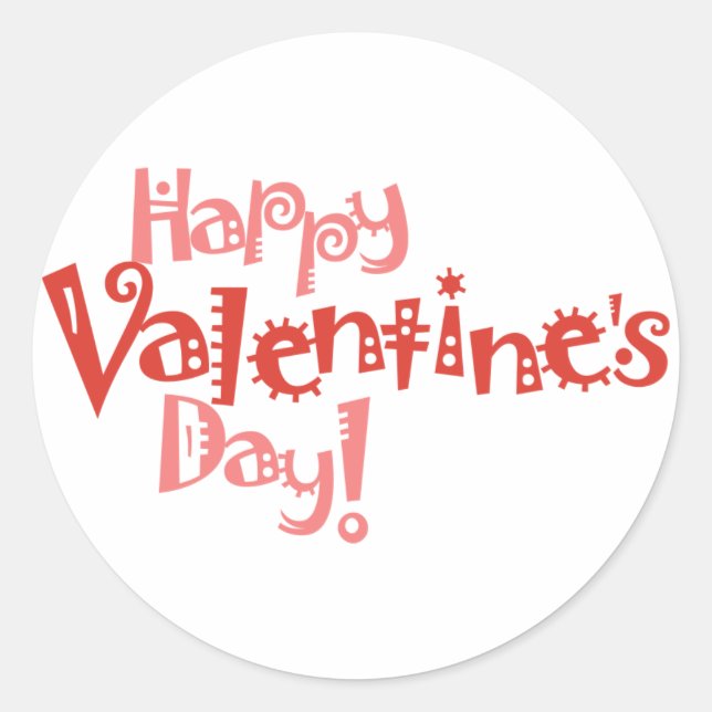 KRW Fun Happy Valentine's Day Sticker (Front)