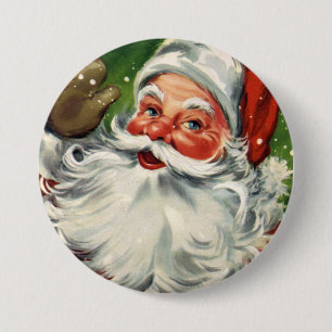KRW Fun Vintage Santa Claus 7.5 Cm Round Badge