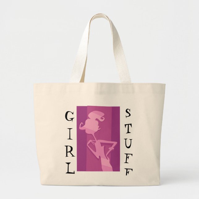 KRW Girl Stuff Fuschia Tote Bag (Front)