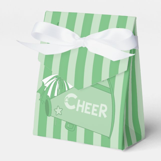 KRW Green Cheerleader Party Tent Favour Bag Box (Front Side)