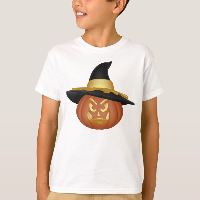 KRW Grinning Jack O Lantern Halloween T-Shirt (Front)