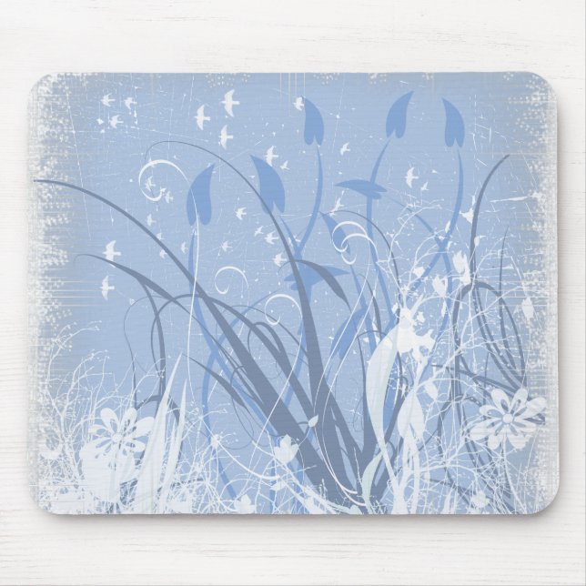 KRW Grunge in Blue Take 2 Mouse Pad (Front)