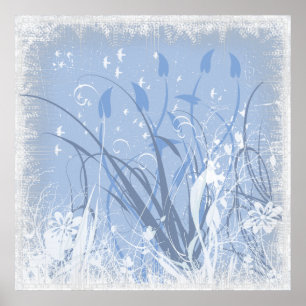 KRW Grunge in Blue Take 2 Poster