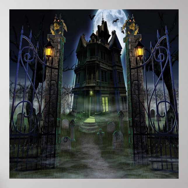 KRW Halloween Decor Poster Creepy Castle (Front)