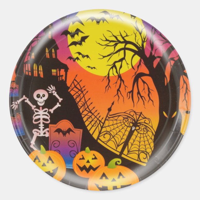 KRW Happy Halloween Haunted House Sticker (Front)