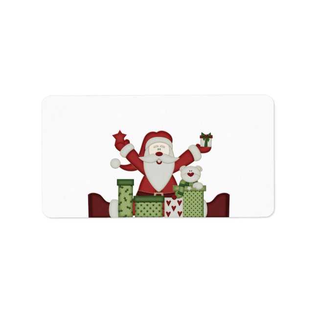 KRW Happy Santa Holiday Medium Blank Label (Front)