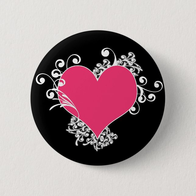 KRW Hearts and Swirls Button (Front)
