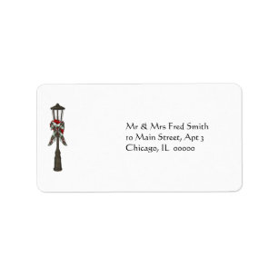KRW Holiday Lamp Post Address Label