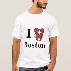 KRW I Love Boston Fun Lobster T-Shirt