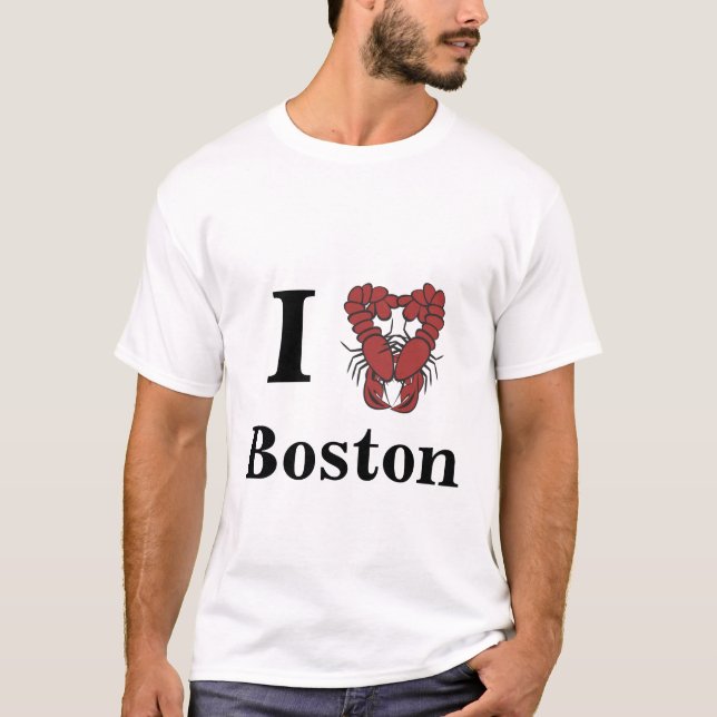 KRW I Love Boston Fun Lobster T-Shirt (Front)