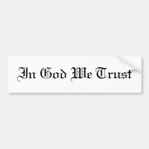 KRW In God We Trust Bumper Sticker