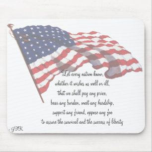 KRW J F Kennedy Quote Mousepad