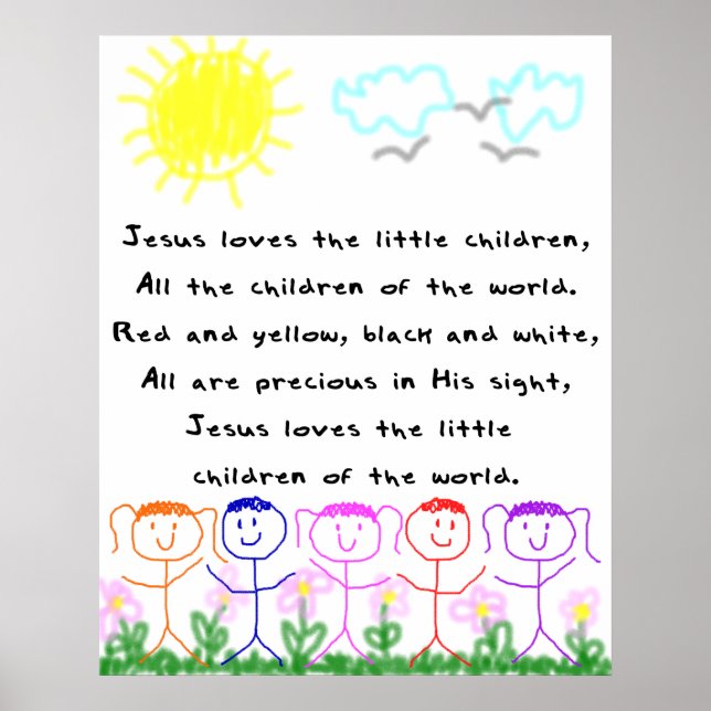 KRW Jesus Loves the Little Children Poster (Front)