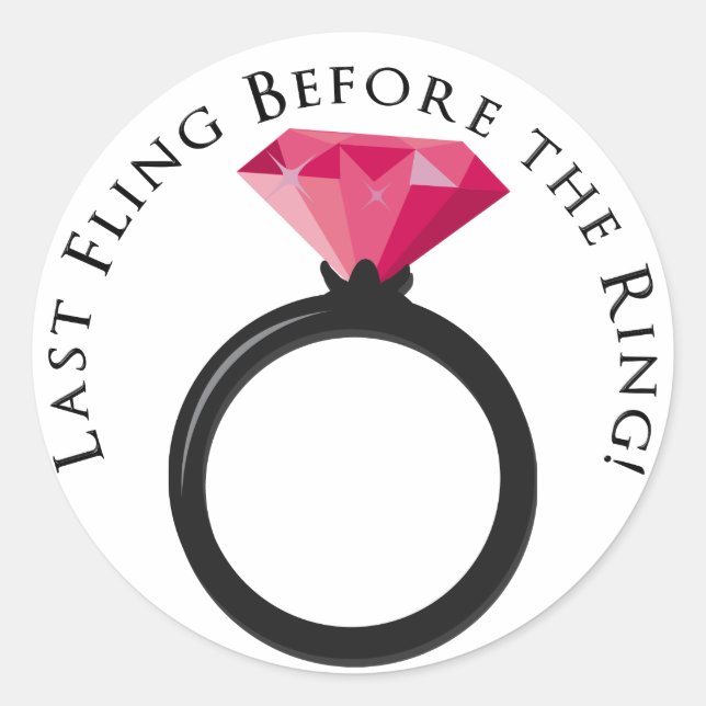 KRW Last Fling Before the Ring Pink Black Sticker (Front)