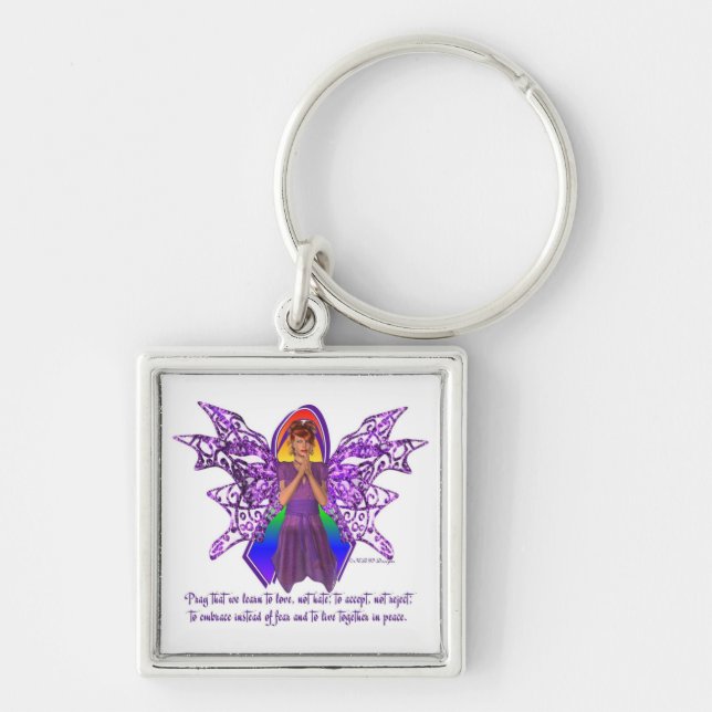 KRW LGBT Acceptance Red Head Faery Key Ring (Front)