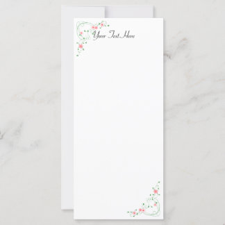 KRW Lovely Pink Floral Custom Rack Cards