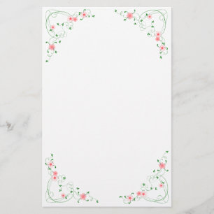 KRW Lovely Pink Floral Stationery