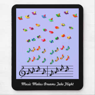 KRW Music Makes Dreams Take Flight Mouse Pad