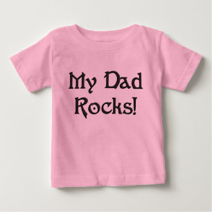 KRW My Dad Rocks Cute Baby Humour T-Shirt