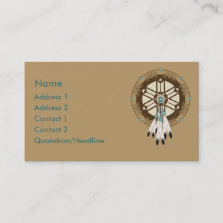 KRW Native American Dreamcatcher Custom Business Card