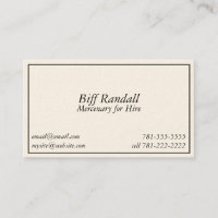 KRW Novelty Joke Mercenary for Hire Bus Card