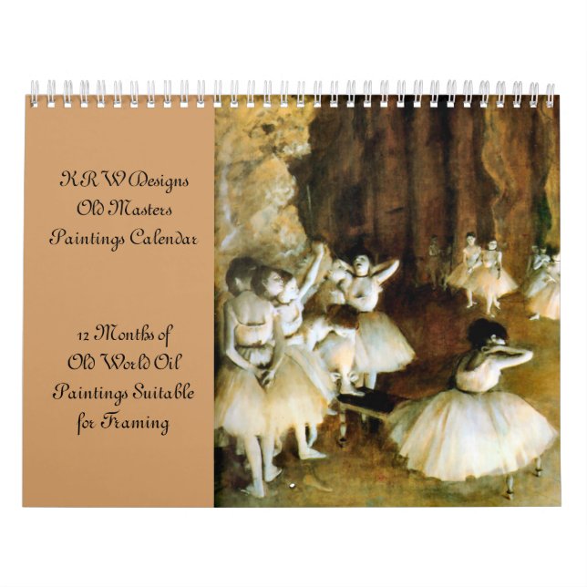 KRW Old Masters Oil Painting Calendar (Cover)