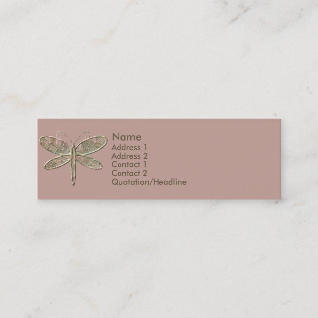 KRW Olive Green and Pink Profile Card (Front)