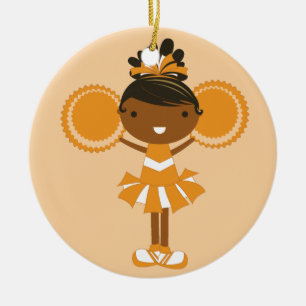 KRW Orange Cheerleader Keepsake Ornament