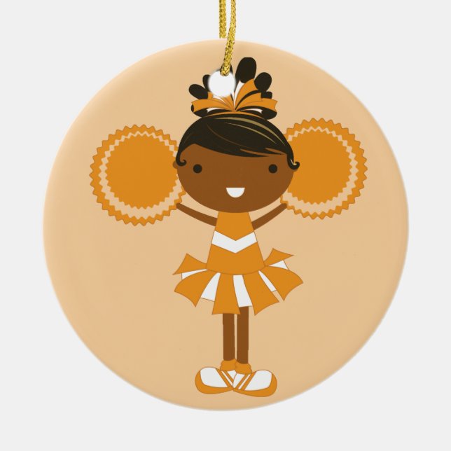 KRW Orange Cheerleader Keepsake Ornament (Front)