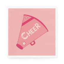KRW Pink Cheerleader Party Paper Napkins